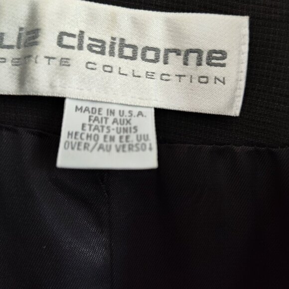 Ladies SZ 4P Vintage Liz Claiborne Collection Black Jacket - Picture 4 of 4